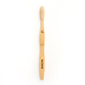 Wowe - Adult Bamboo Toothbrush - Pack of 4