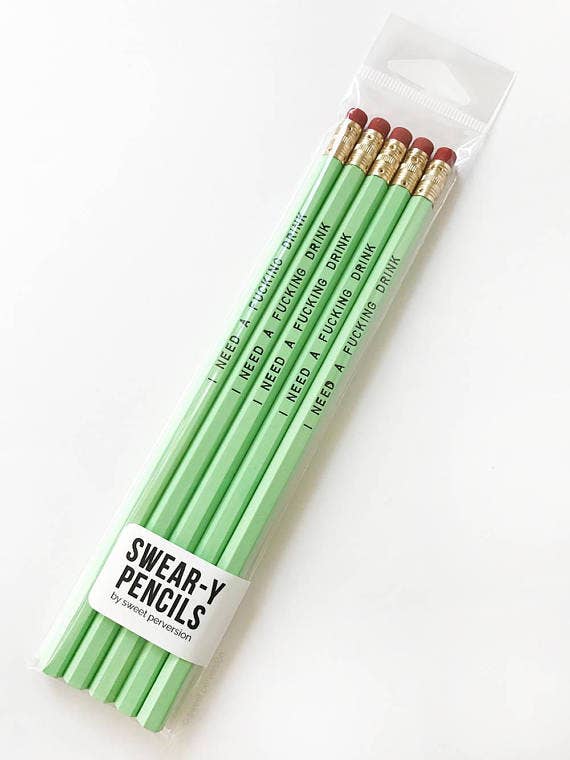 Sweet Perversion - I Need A F*cking Drink Green Pencil Set
