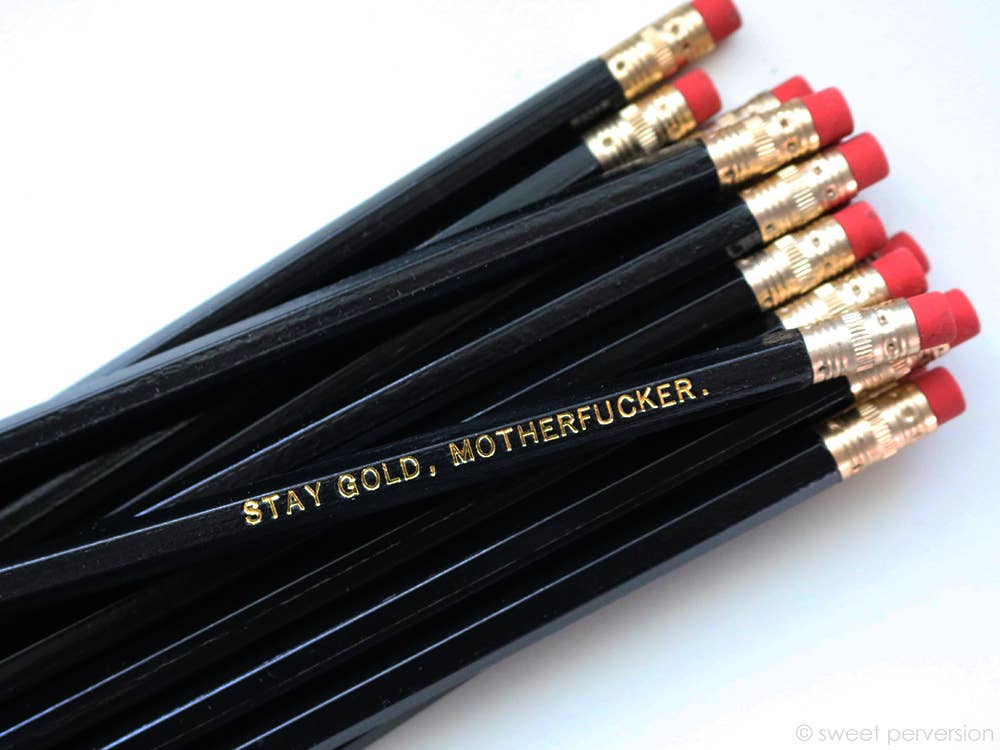 Sweet Perversion - Stay Gold Motherf*cker Black Pencil Set