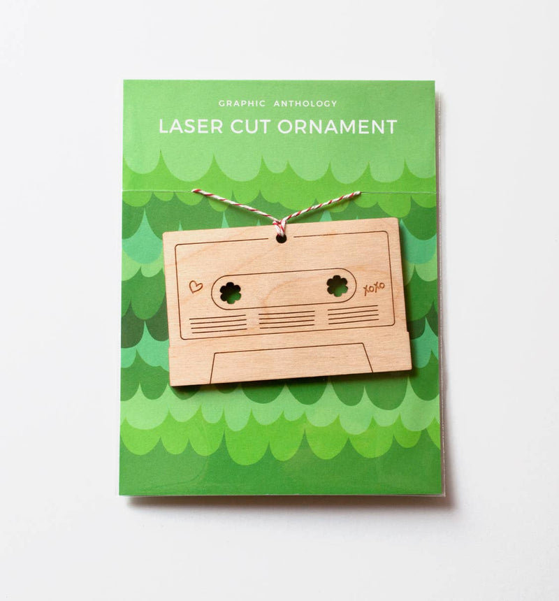 Graphic Anthology - Mix Tape laser-cut ornament