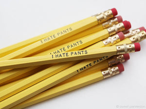 Sweet Perversion - I Hate Pants Yellow Pencil Set