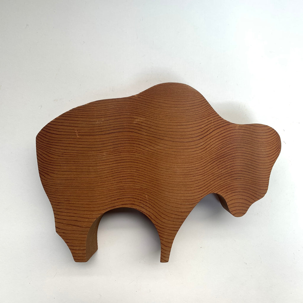 Vintage Wooden Buffalo