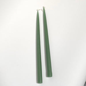 Hand-Dipped Taper Candle Pair - Sage Green