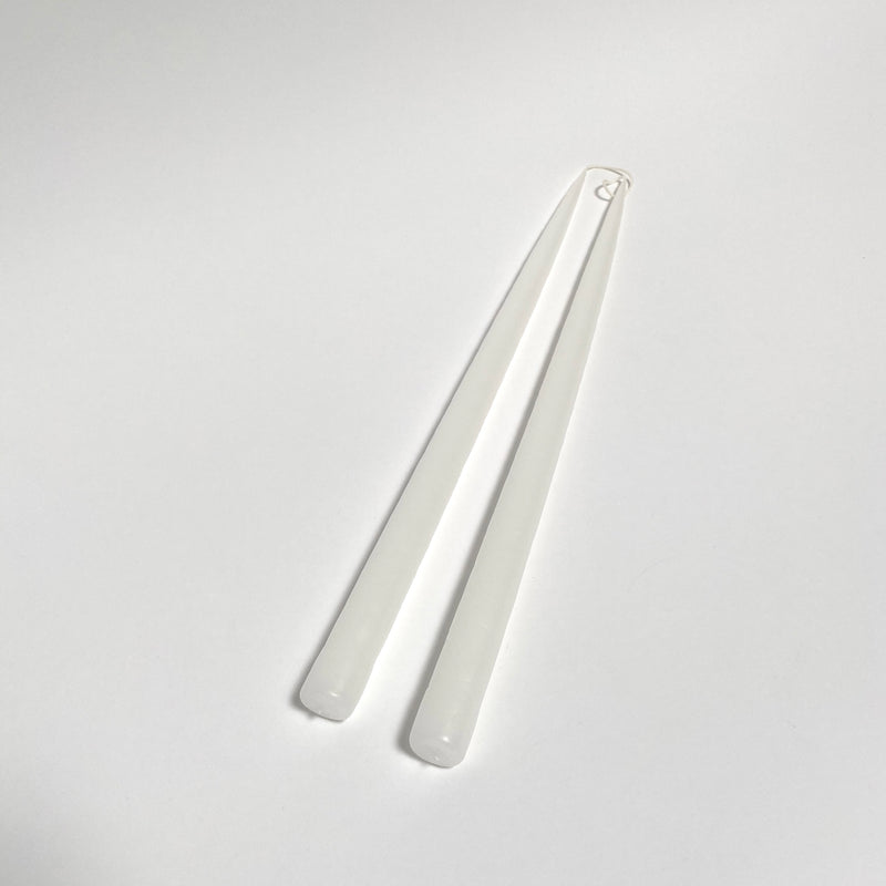 Hand-Dipped Taper Candle Pair - White
