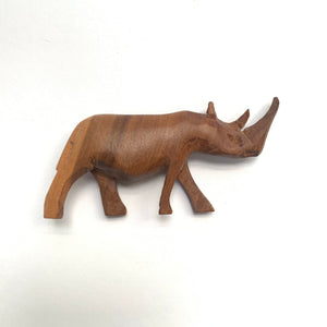 Vintage wooden rhino